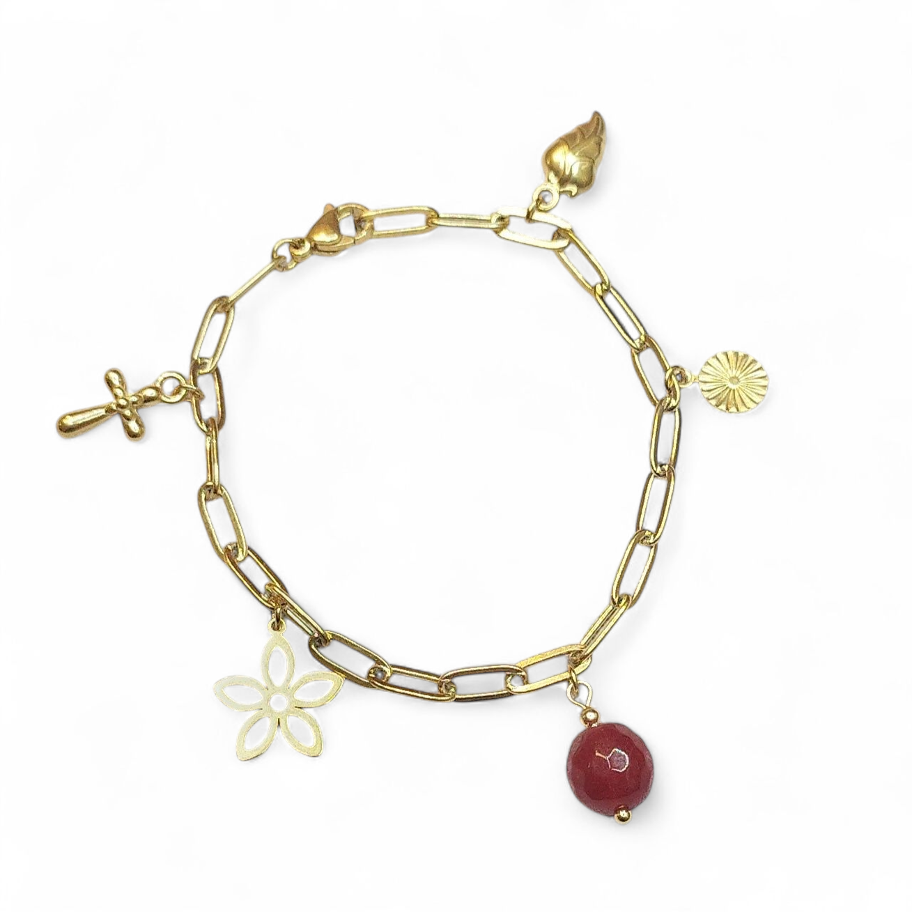 Armbånds smykkebox A2. Stål forgyldt med 18k guld. Vandfast.