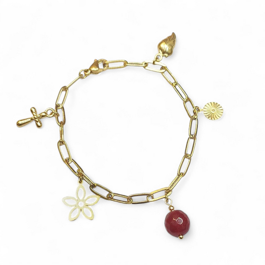 Armbånds smykkebox A2. Stål forgyldt med 18k guld. Vandfast.