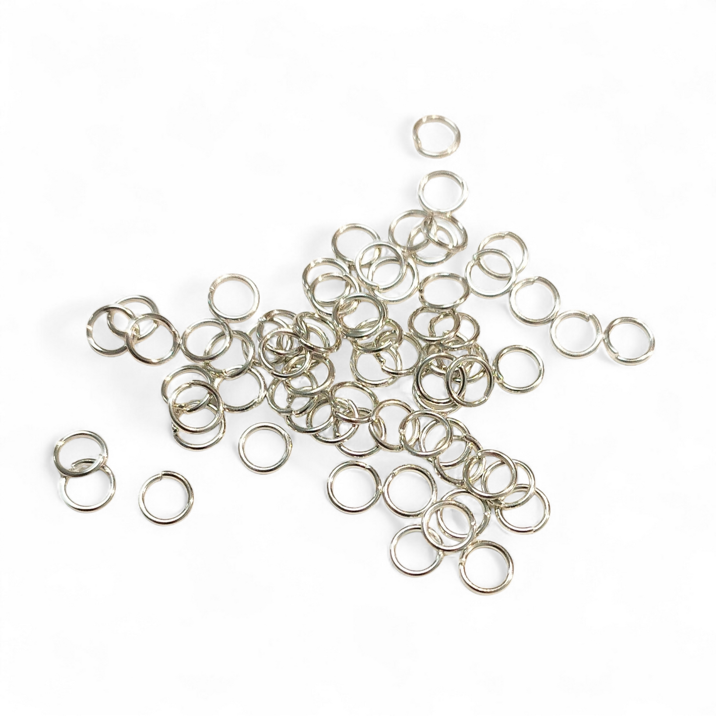 O-ringe ø5 mm. Sølvfarvede. ca. 30 stk.