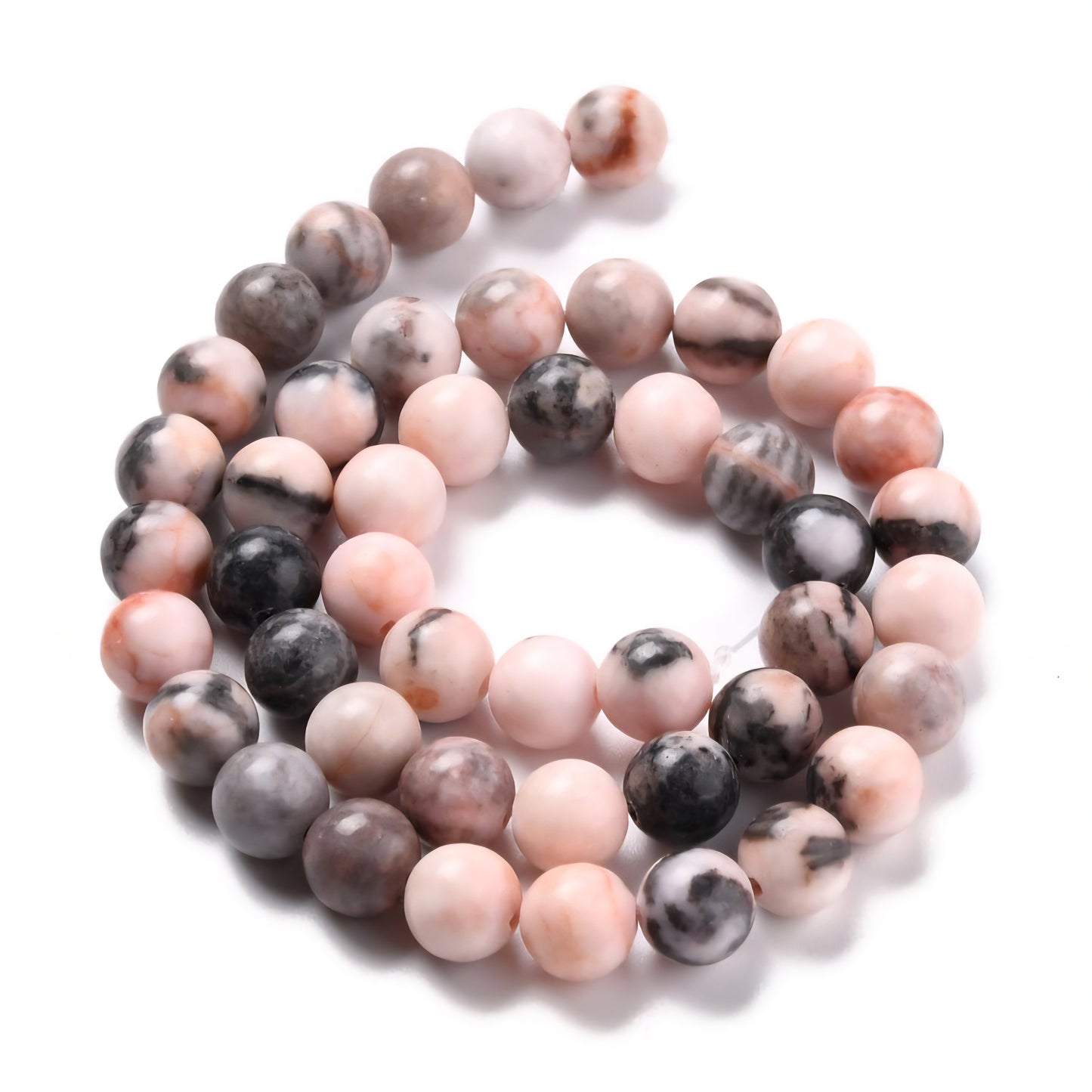 Zebra Jasper 8 mm. Hel streng.