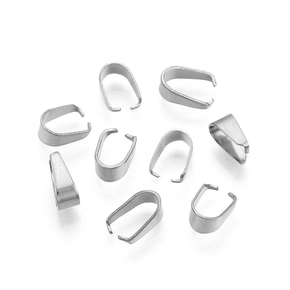 Hemper i stål. 7x3mm. 4 stk.