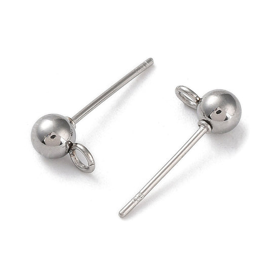 Ørestikkere 304 rustfrit stål . 2 stk. Nikkelfrie.