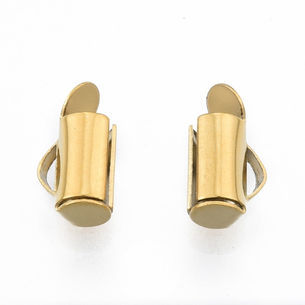 Ende-gliders til perlearmbånd. Guld. 8x4 mm.