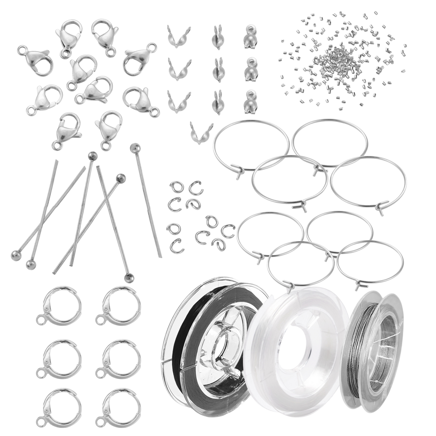 Basis startpakke, medium med stål. Vandfaste kvalitets smykkematerialer i 304 rustfrit stål.