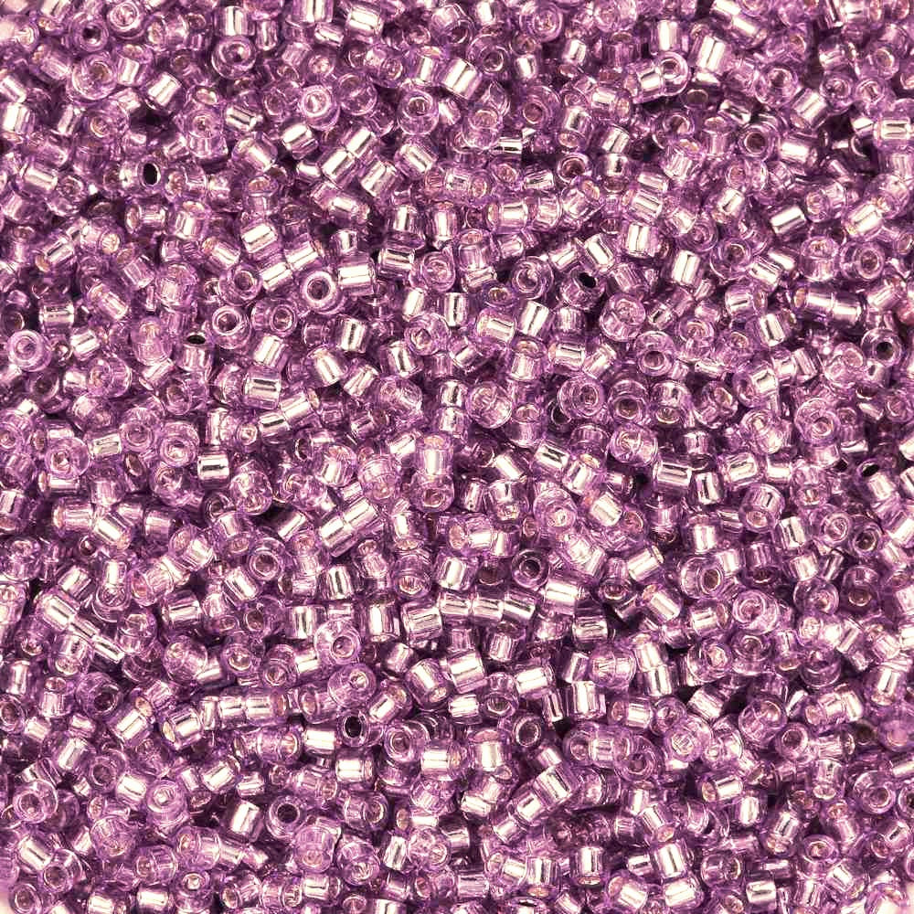 Cylinder delica style 2x1 mm. Violet