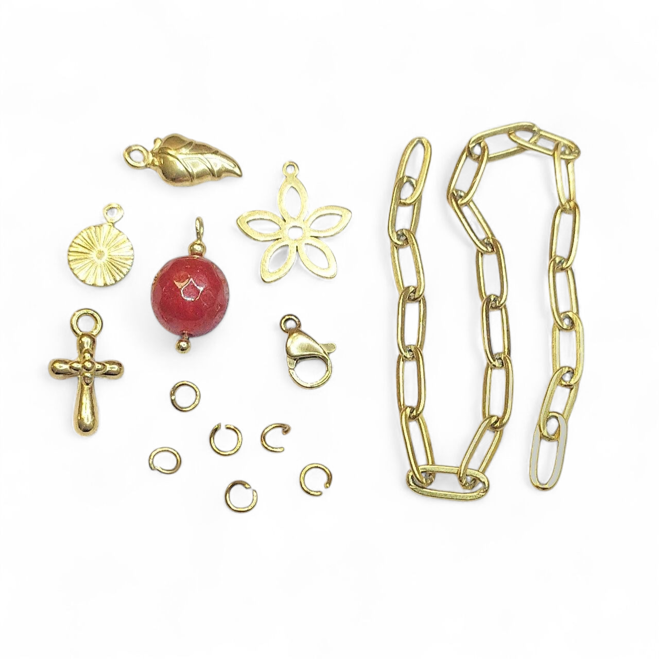 Armbånds smykkebox A2. Stål forgyldt med 18k guld. Vandfast.