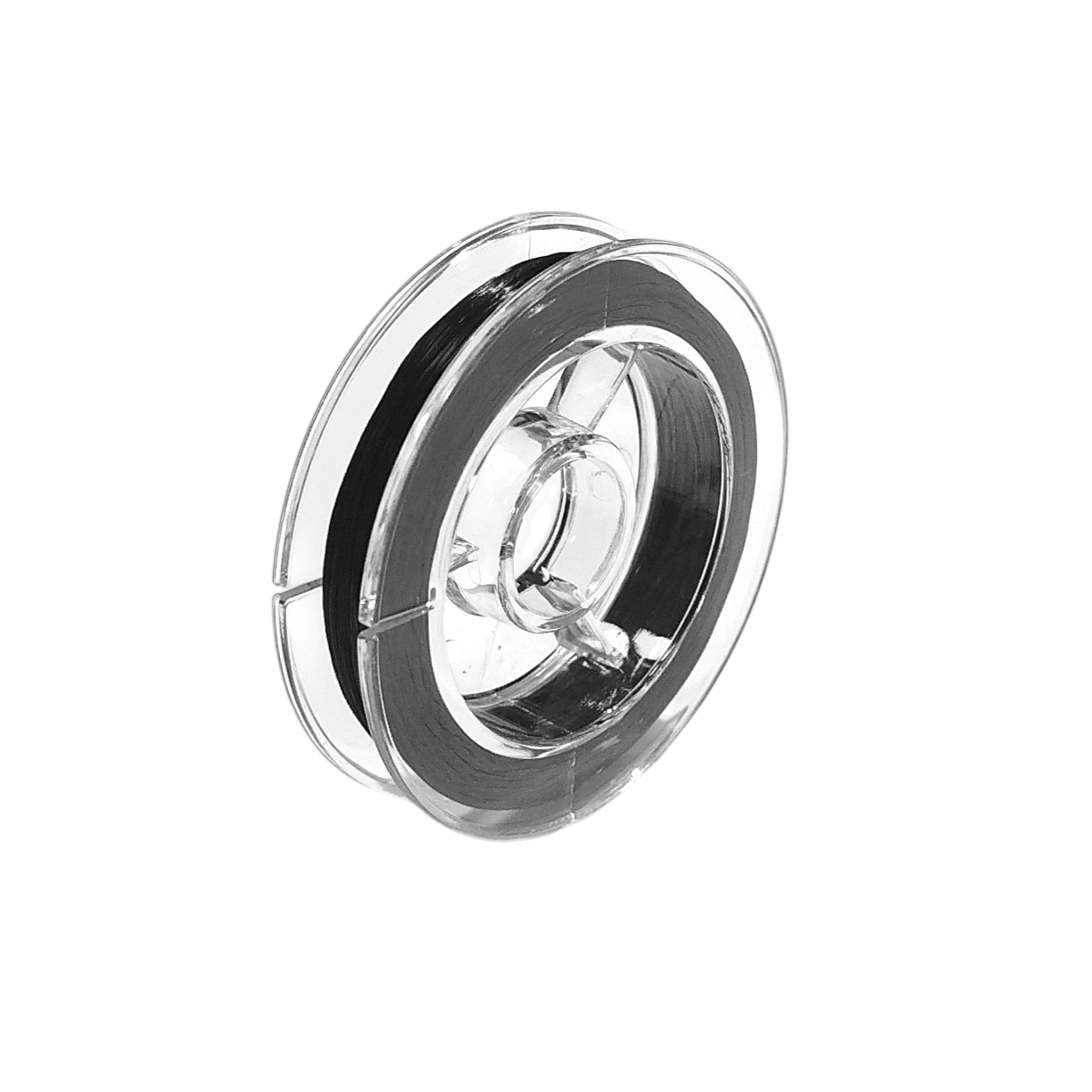 Smykkeelastik sort 0,8 mm. 10 m. flad.