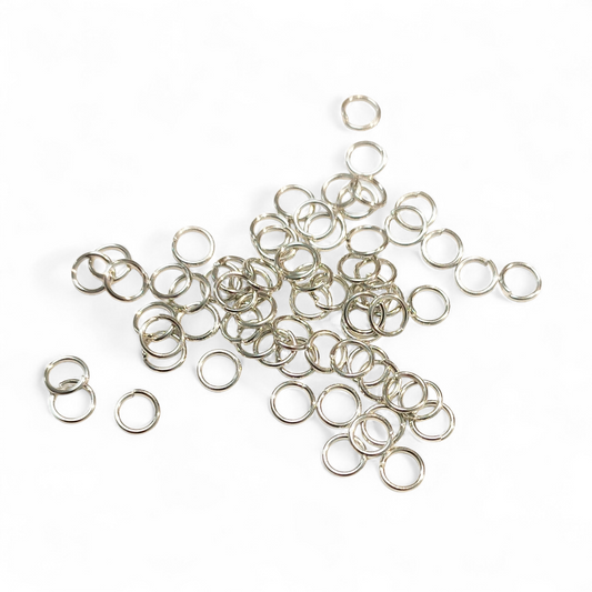 O-ringe ø5 mm. Stålfarvede. ca. 30 stk.