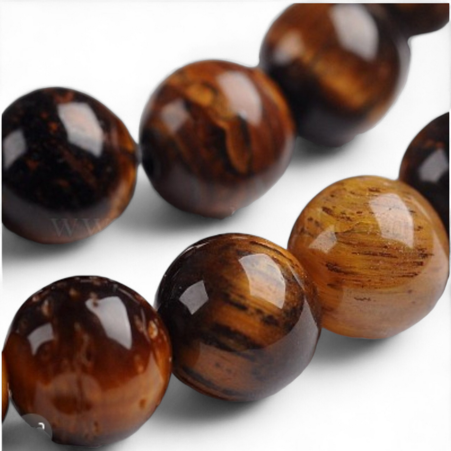 Tigerøje 6 mm. Hel streng.