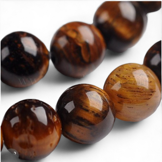 Tigerøje 6 mm. Hel streng.