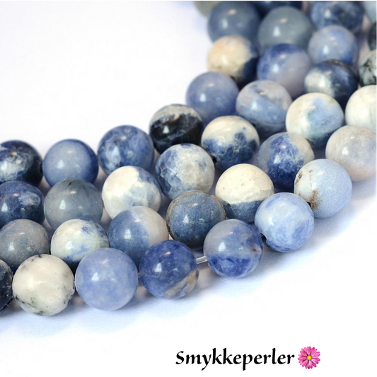 Sodalite naturel 6mm. Hel streng på ca. 38 cm.