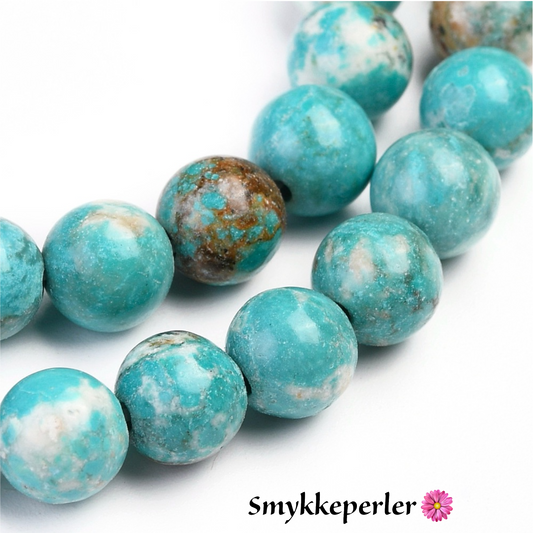 Howlite naturel 6mm. Hel streng på ca. 38 cm.