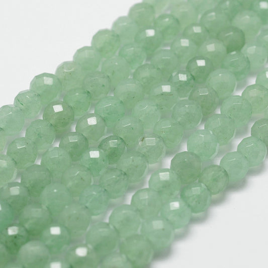 Aventurine grøn. 6mm. Hel streng.