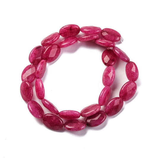 Jade ovale, flade facetter