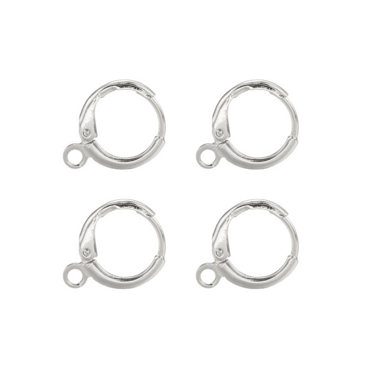 Huggie hoops med loop. 304 stål. 4 stk.