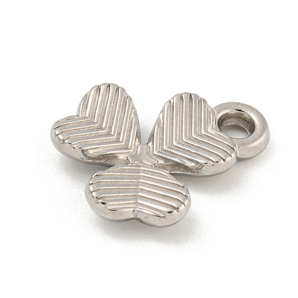 3-kløver vedhæng. 304 rustfrit stål. 2 stk.