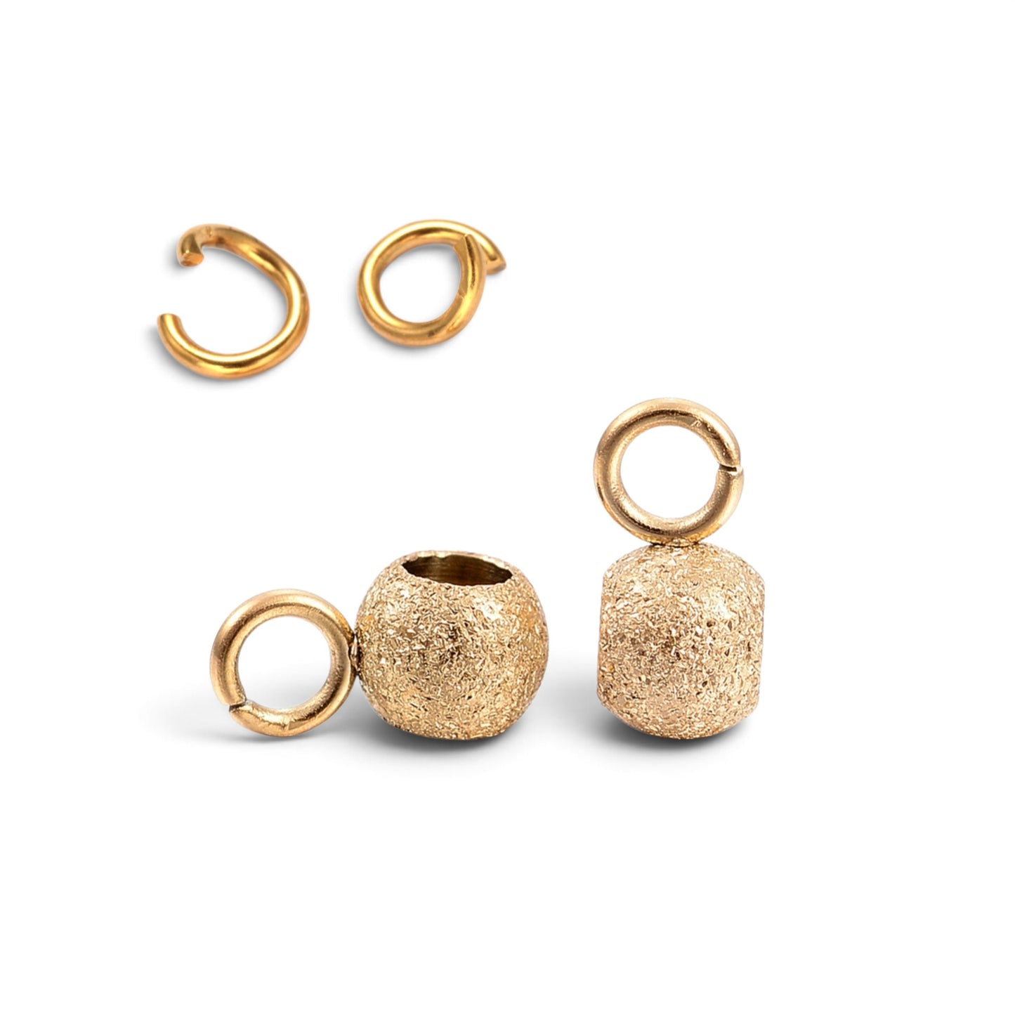 Connectors til links. Stål med 18k guld. Vandfaste.