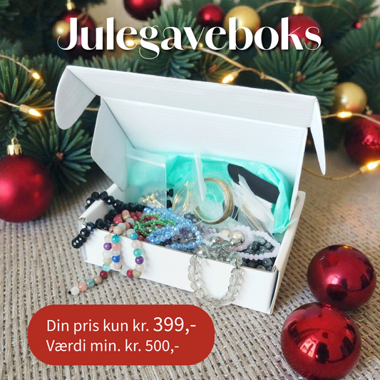 Julegaveboks med en masse lækre perler og vandfaste smykkematerialer.