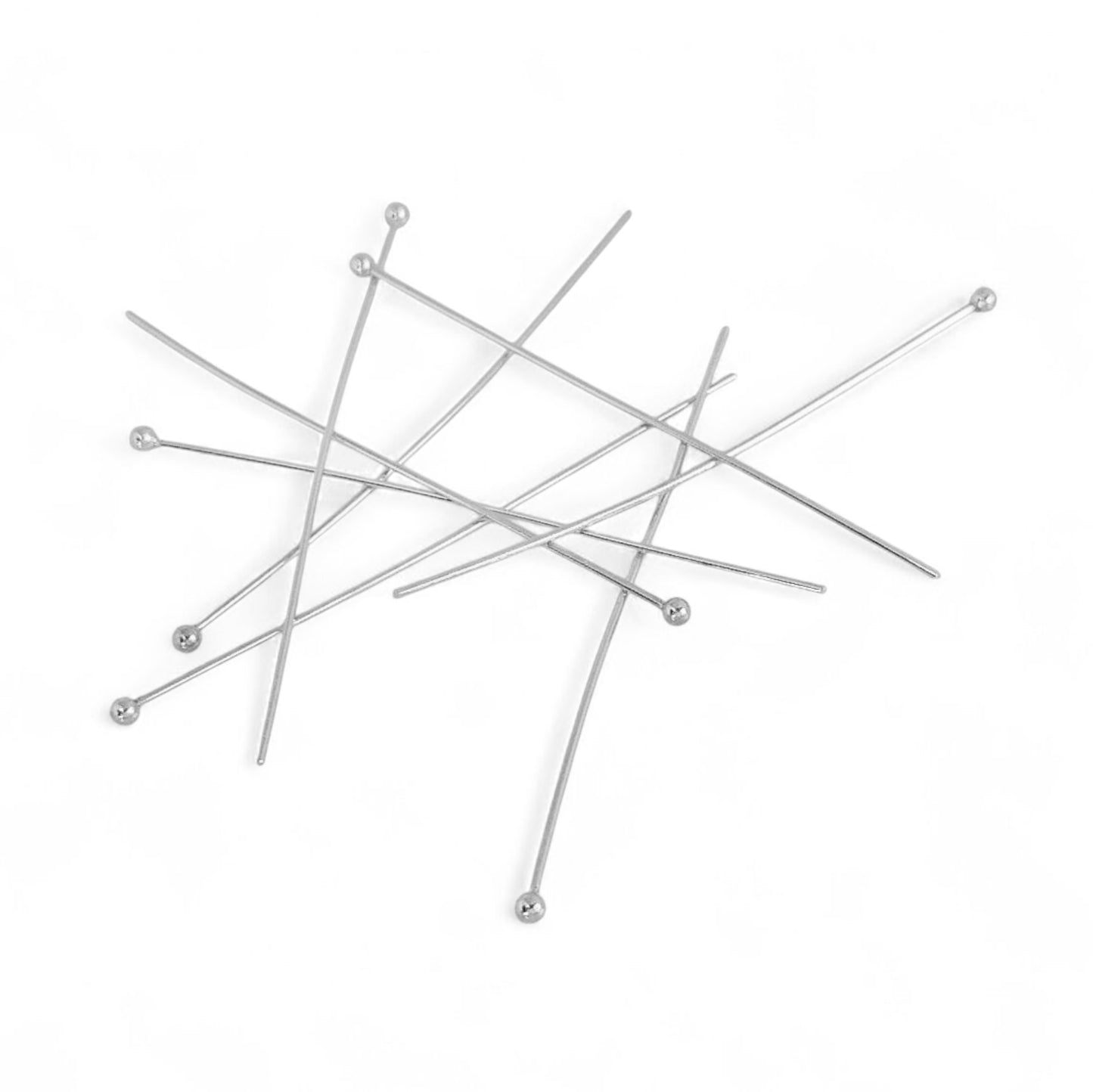 Smykkestave med kugle. 304 stål. 16 stk. 4 x 0,7mm.