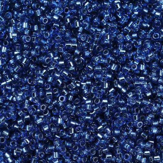 Cylinder delica style 2x1 mm. Blå