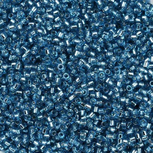 Cylinder delica style 2x1 mm. Stålblå