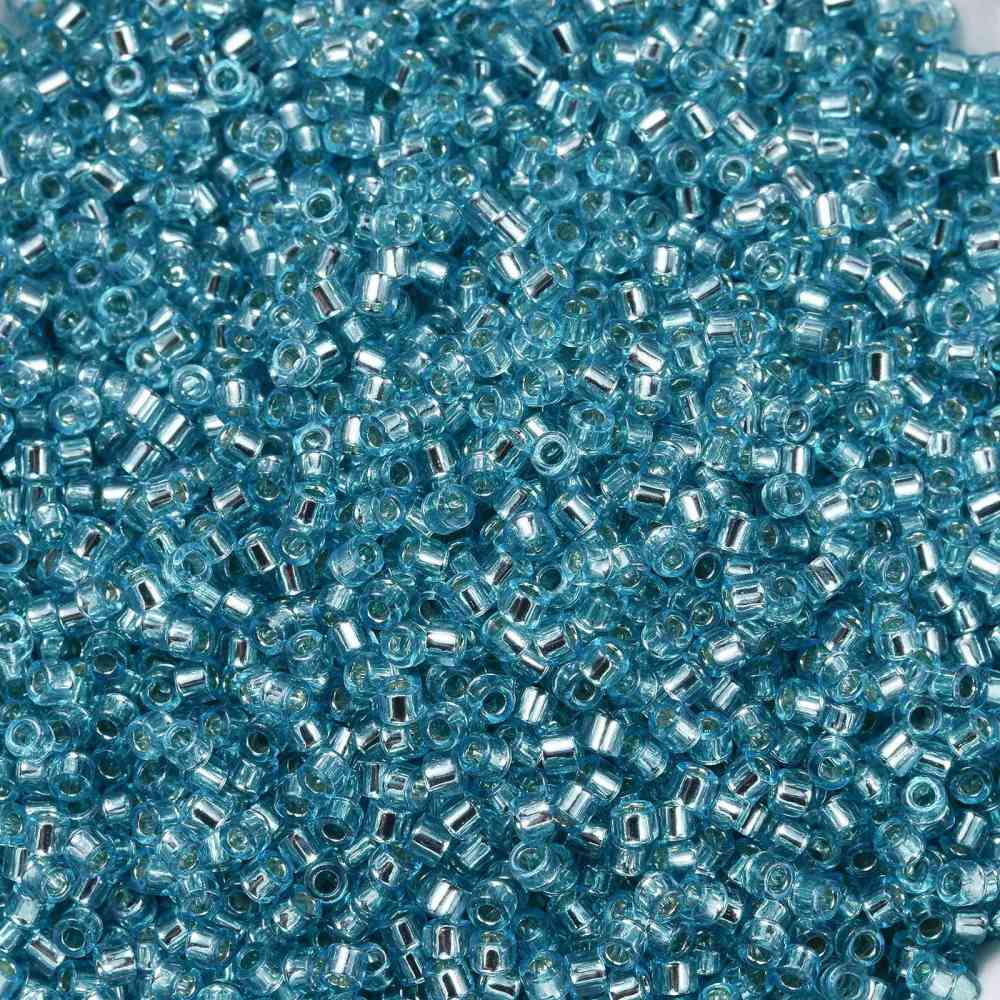 Cylinder delica style 2x1 mm. Himmelblå