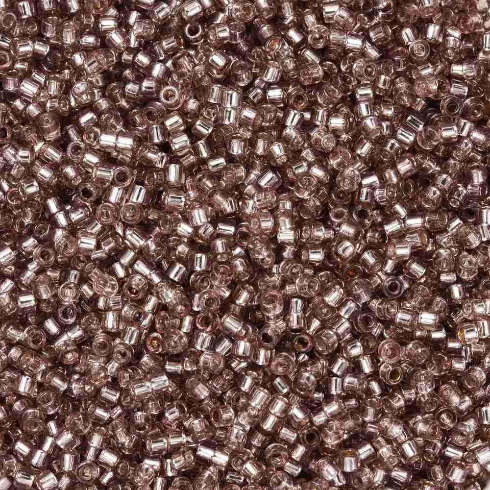 Cylinder delica style 2x1 mm. Rosabrun
