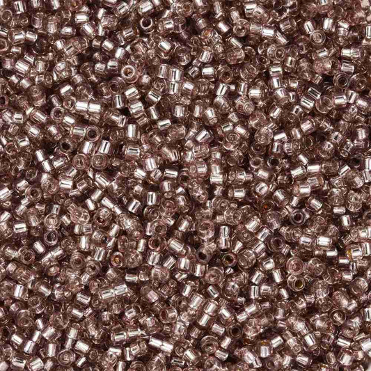Cylinder delica style 2x1 mm. Rosabrun