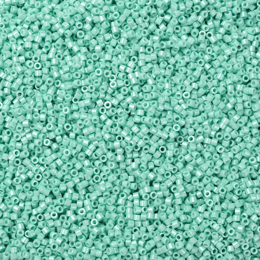Cylinder delica style 2x1 mm. Mintgrøn