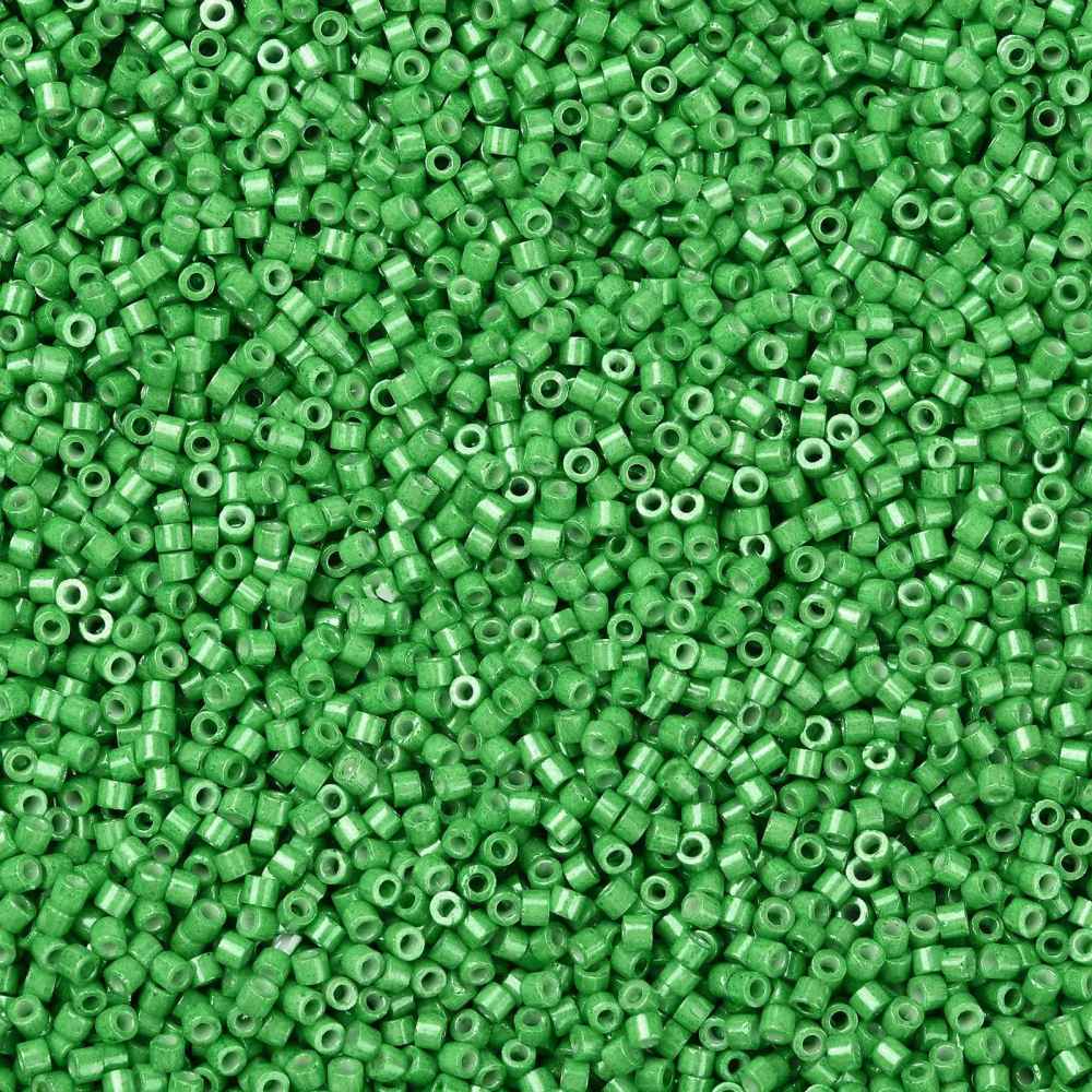 Cylinder delica style 2x1 mm. Mellemgrøn.