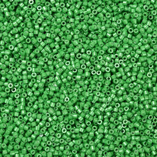Cylinder delica style 2x1 mm. Mellemgrøn.