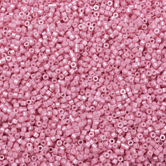 Cylinder delica style 2x1 mm. Flamingo