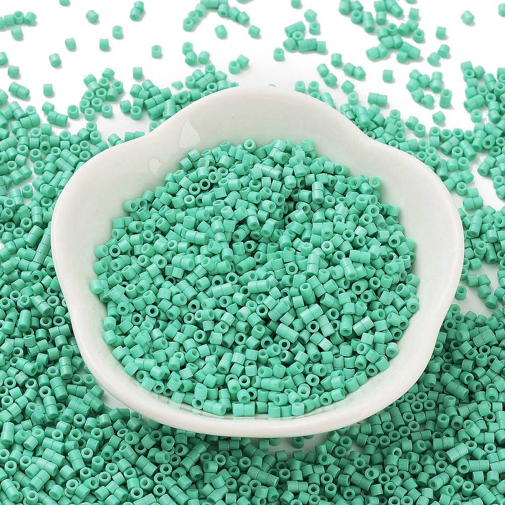 Cylinderperler delica style 2x1,5mm. 10g. Aqua.