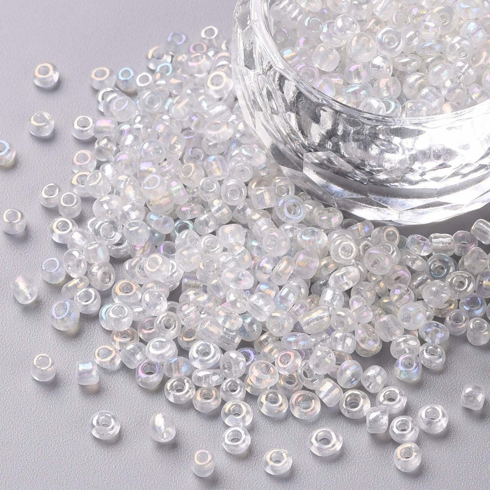 Seed beads klare transparent. Ca. 3 mm.